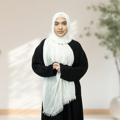 Rayon Hijab- White