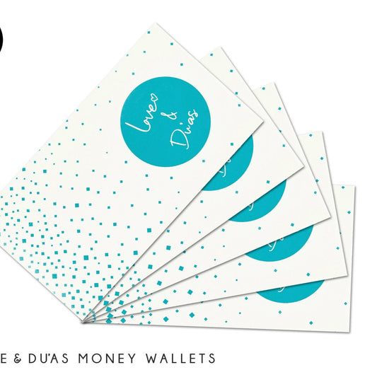 Money Wallets - Love & Du'as - Pack of 5-almanaar Islamic Store