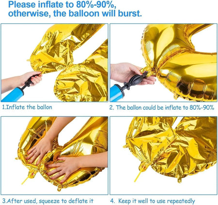 Eid Mubarak Foil Balloon Kit - Gold Mubarak Memories