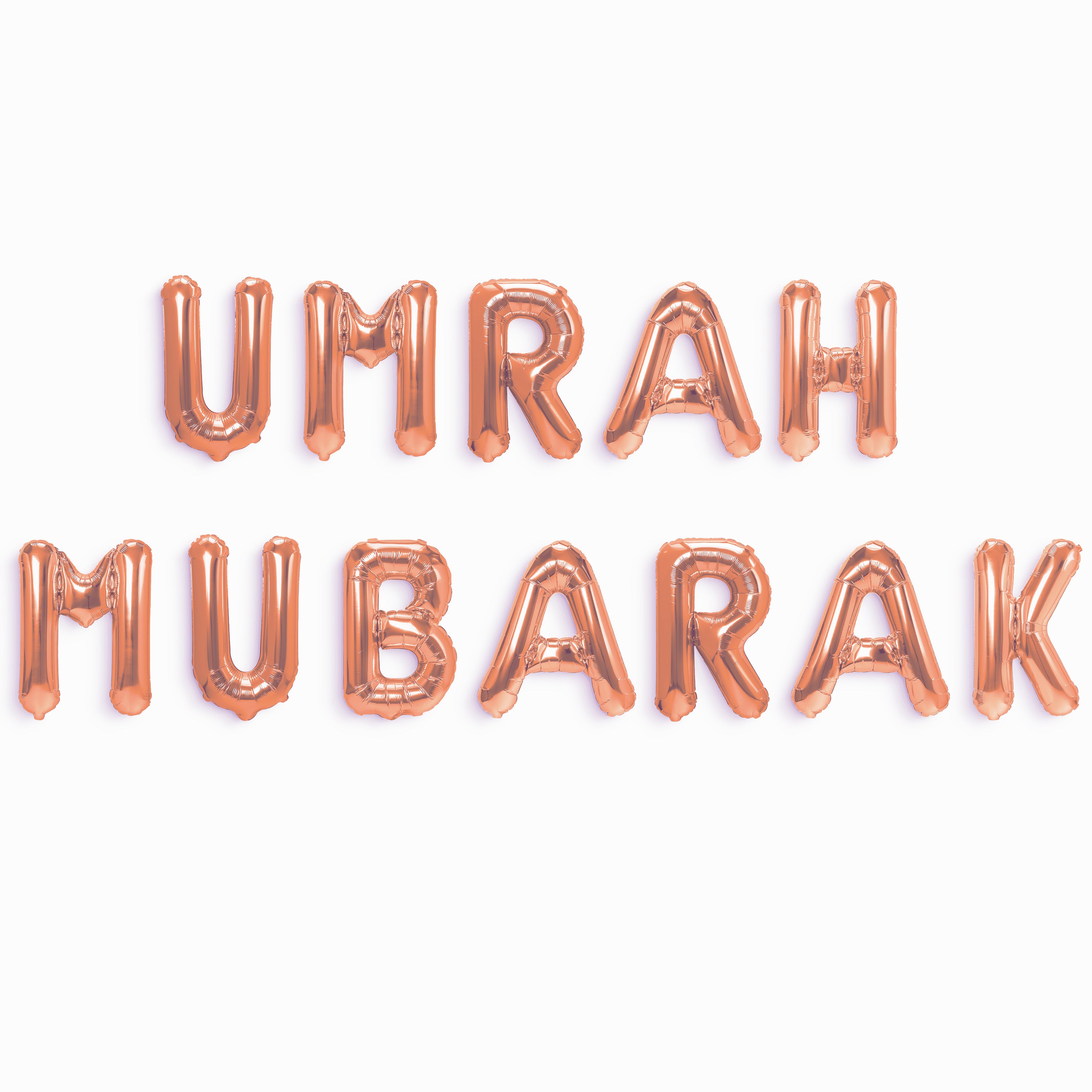 Umrah Mubarak Foil Balloon Kit-Rose Gold - almanaar Islamic Store