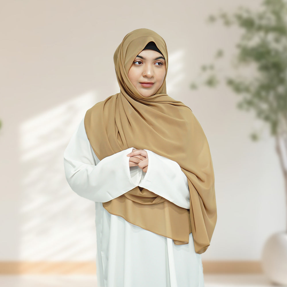 Maxi Chiffon Hijab - Tan