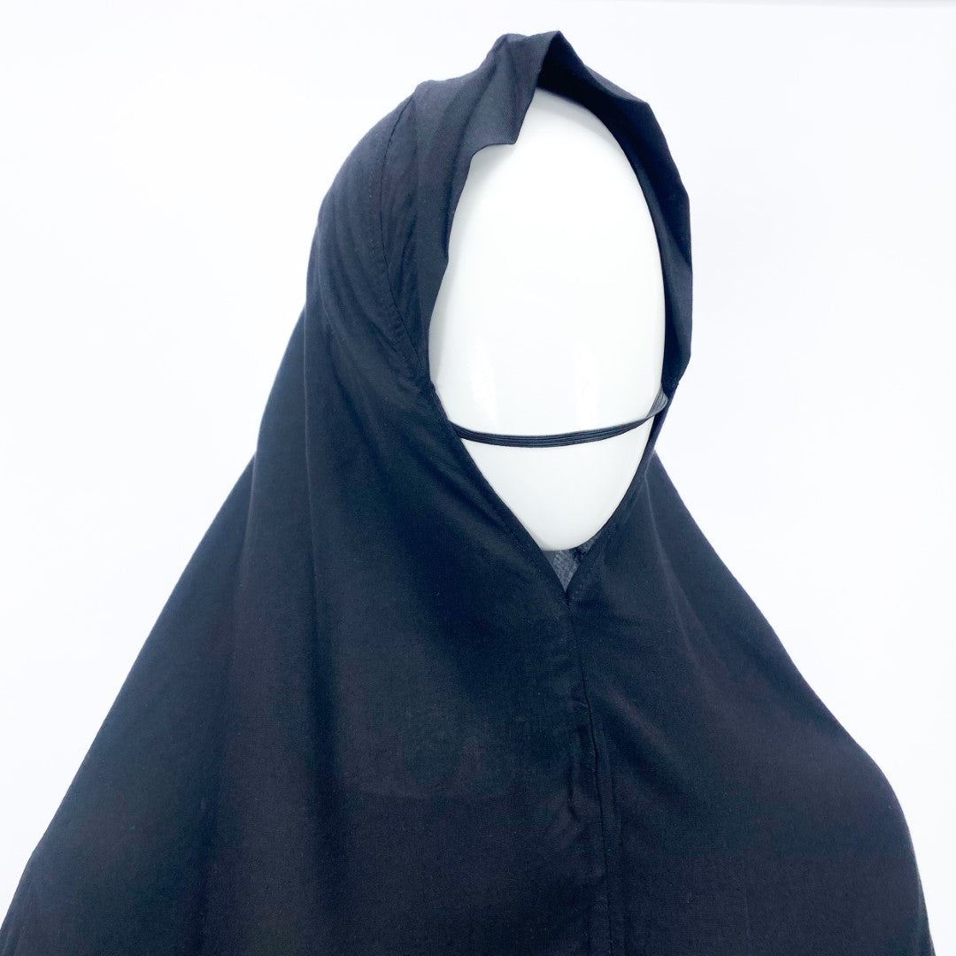 100% Cotton Prayer Hijab With Lace-almanaar Islamic Store