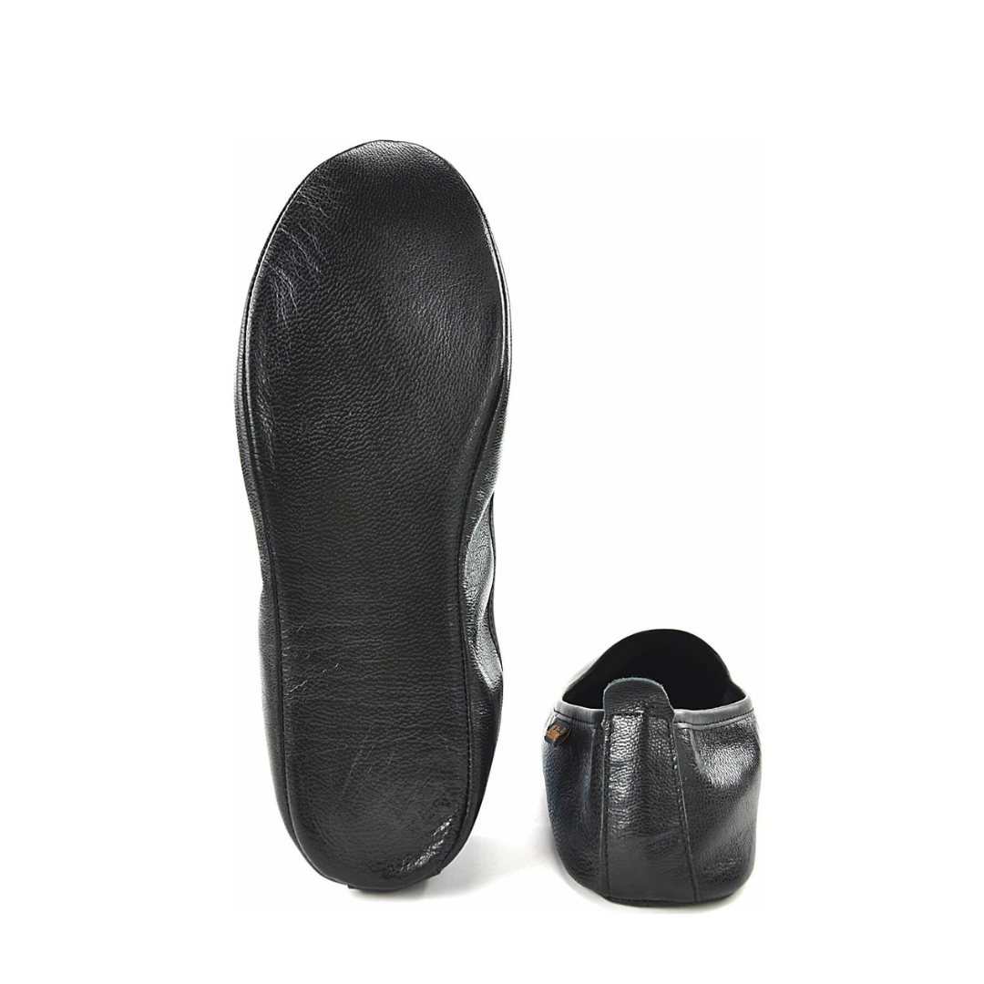 100% Leather Haj Umrah Tawaf And Home Shoes - Black-almanaar Islamic Store