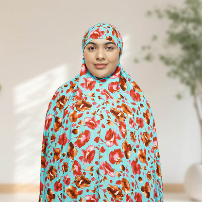 100% Cotton Floral Print Prayer Hijab