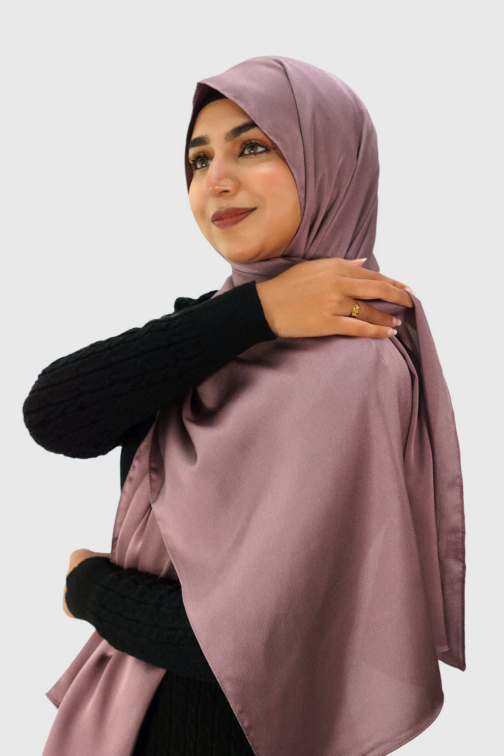 Luxury Satin Hijab – Pink - almanaar Islamic Store