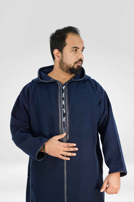 Premium Moroccan Double-Face Winter Thobe with Hood
