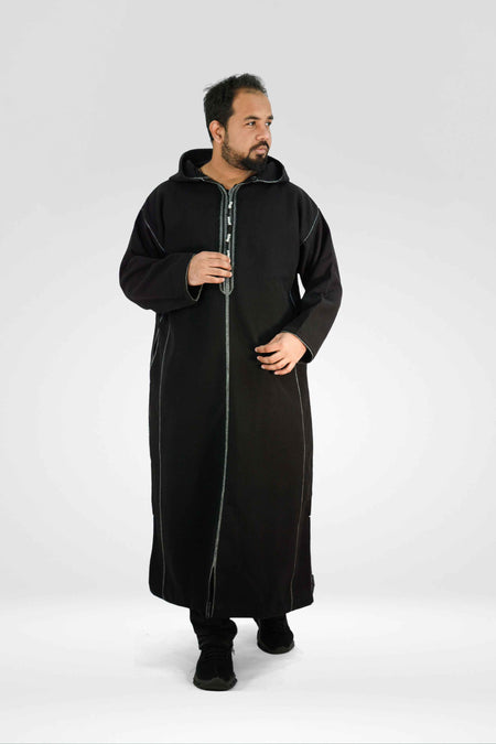 Premium Moroccan Double-Face Winter Thobe with Hood