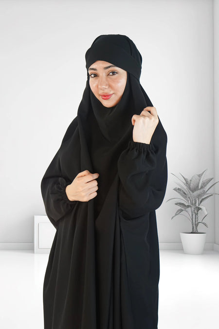 Premium Two Piece Jilbab Set Black almanaar Islamic Store