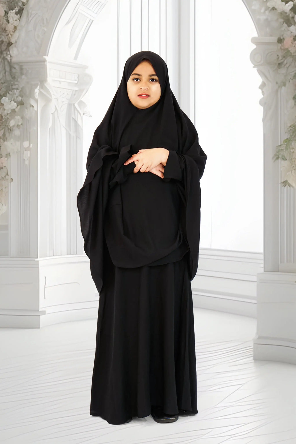 Girls Hajj & Umrah Abaya Black almanaar Islamic Store