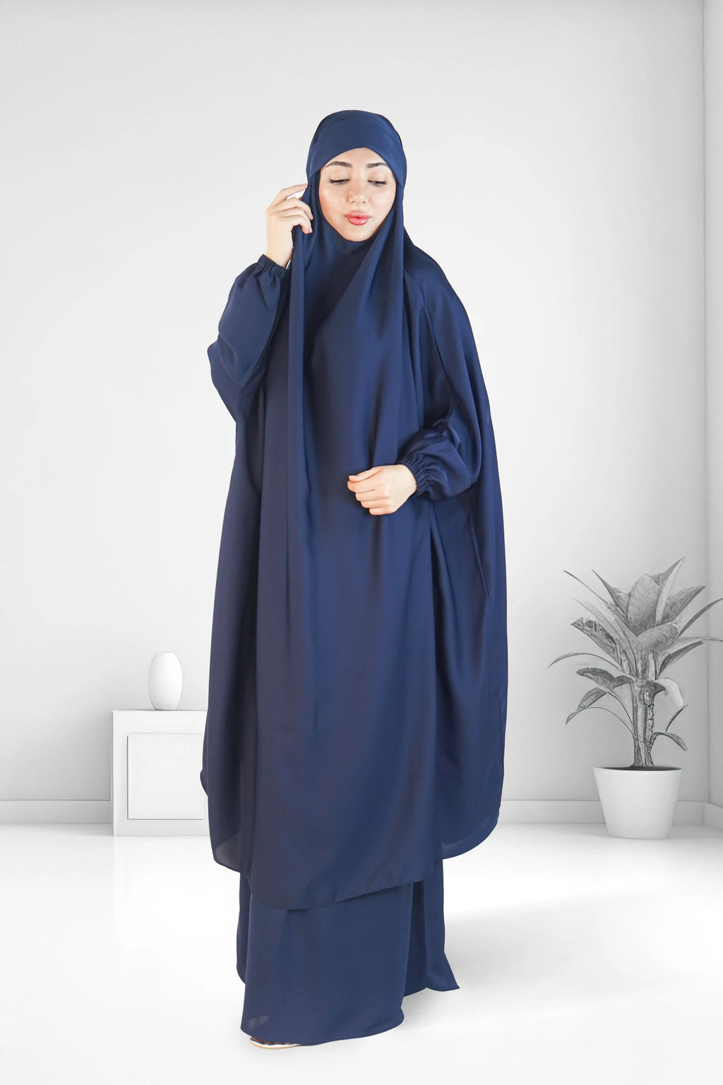 Premium Two Piece Jilbab Set Navy almanaar Islamic Store