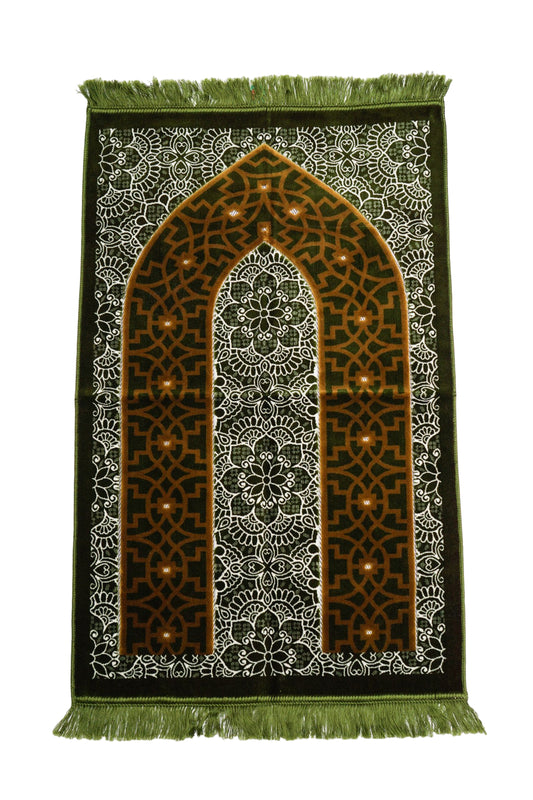 Turkish Luxury Velvet Soft Material Islamic Prayer Rug Janamaz