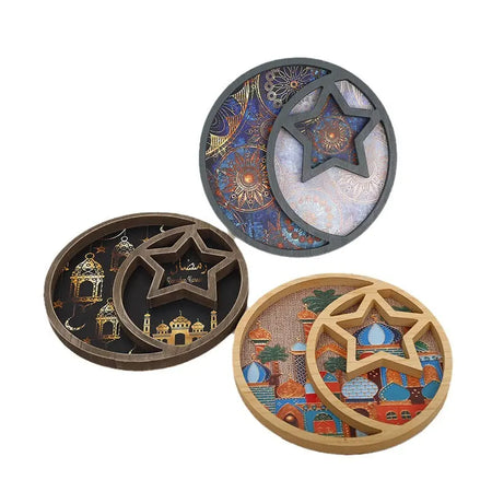 Ramadan Colored Wooden Tray - almanaar Islamic Store