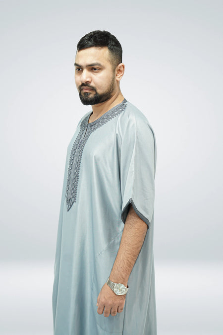 Moroccan Short Sleeve Gandoura - almanaar Islamic Store