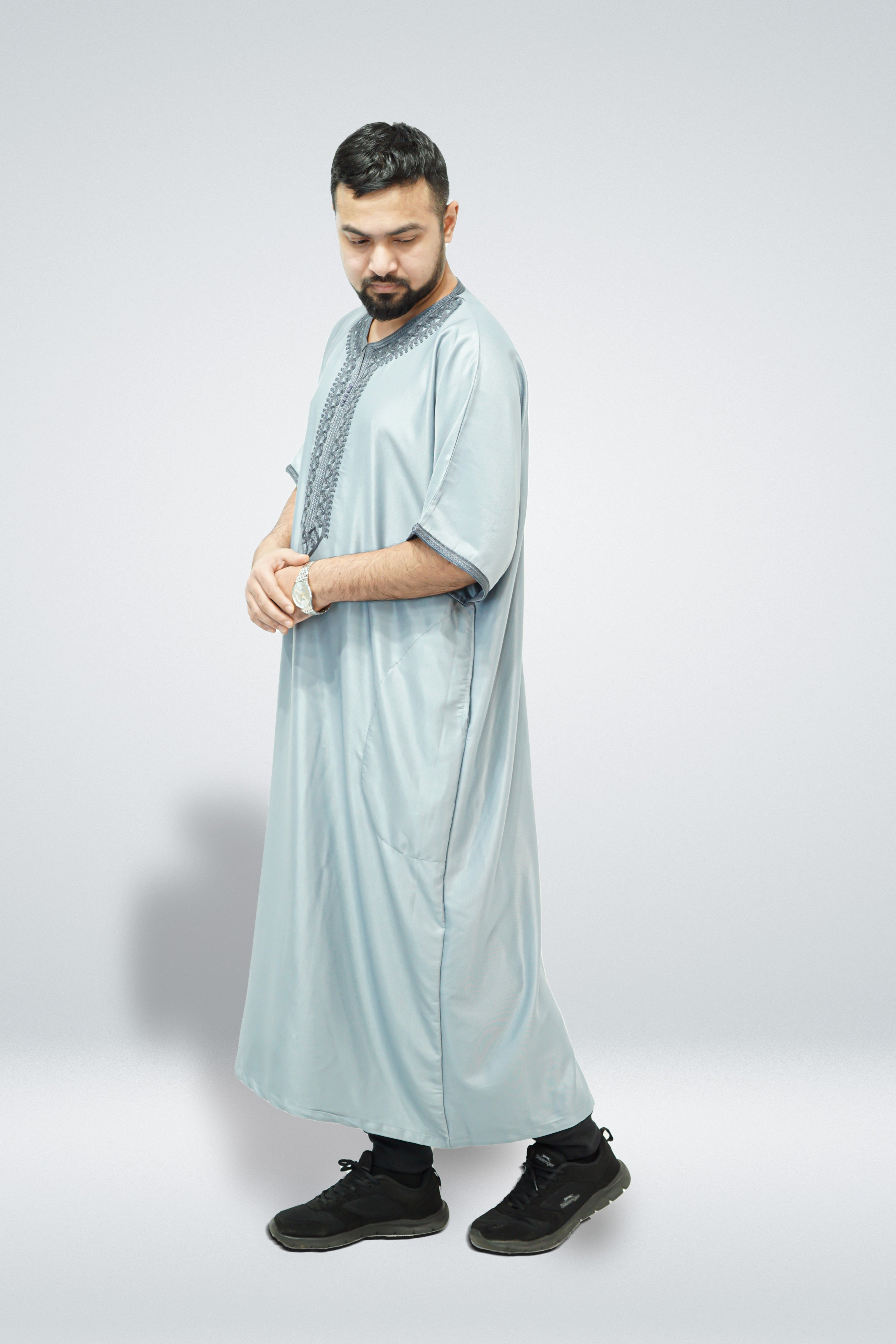 Moroccan Short Sleeve Gandoura - almanaar Islamic Store