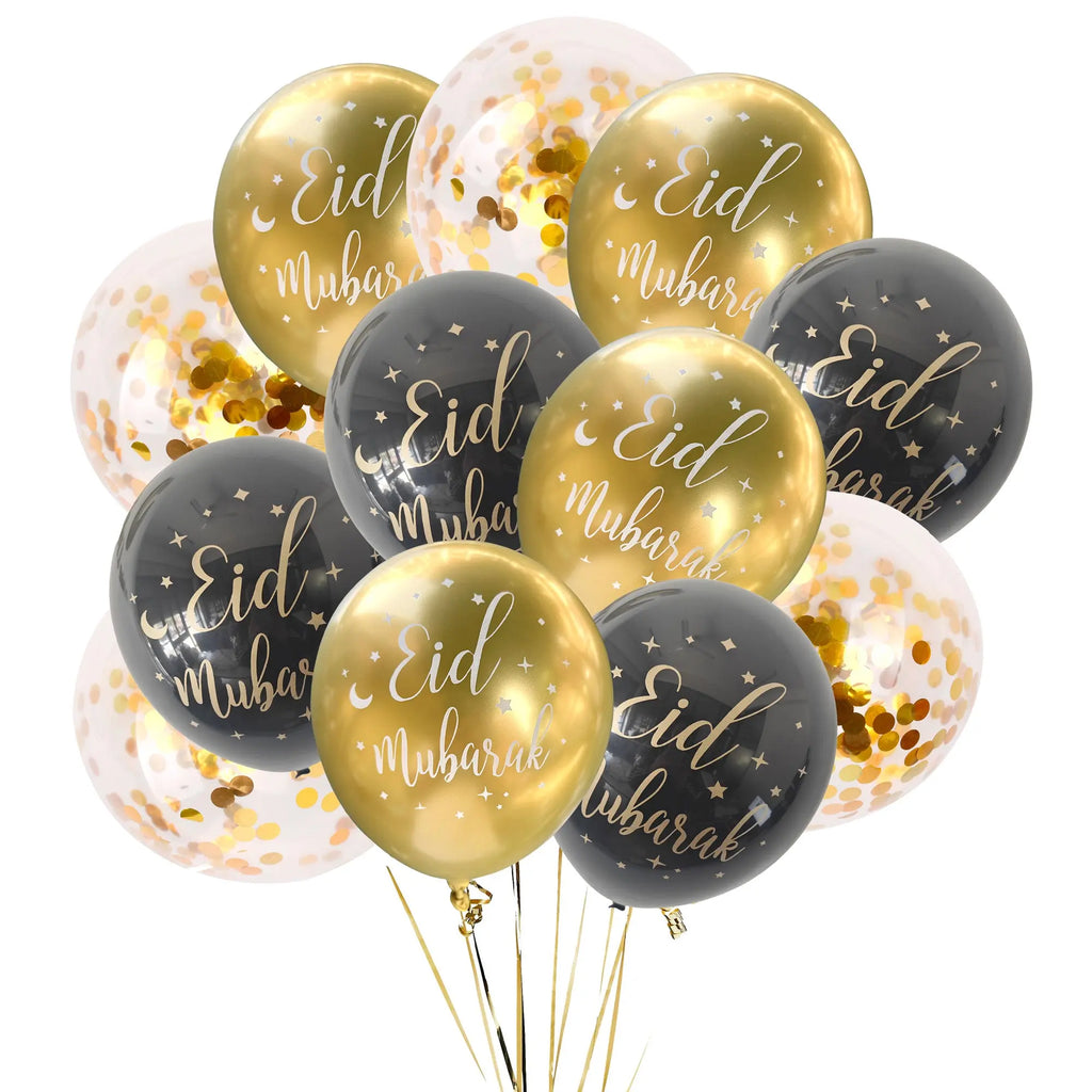 Double-Sided Printed Latex Eid Mubarak Balloons - almanaar Islamic Store