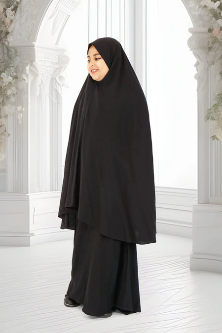 Girls Hajj & Umrah Abaya Black almanaar Islamic Store