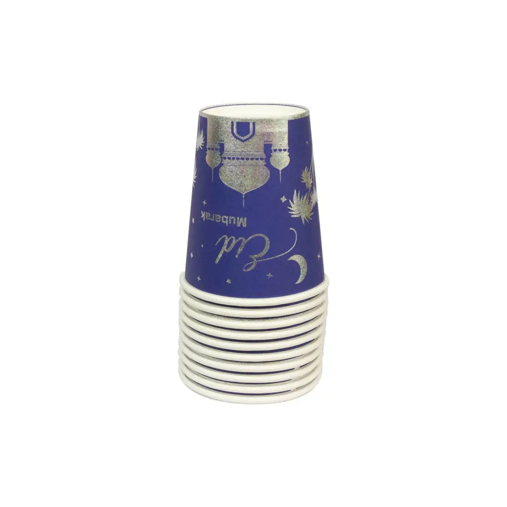 Eid Mubarak Stamping Foil Paper Cups - almanaar Islamic Store