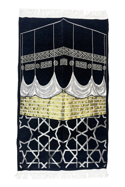 Kaaba Printed Prayer Mat With High-Quality Tassel