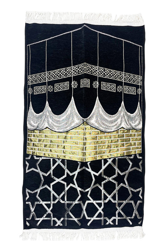 Kaaba Printed Prayer Mat With High-Quality Tassel