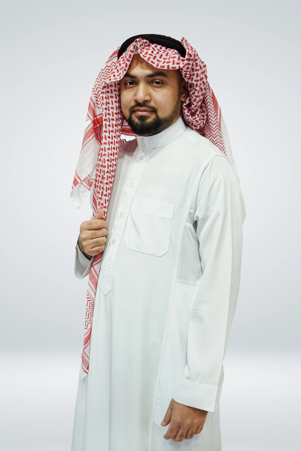 Plain Classic Saudi Thobe With Collar (4 Colours) - almanaar Islamic Store