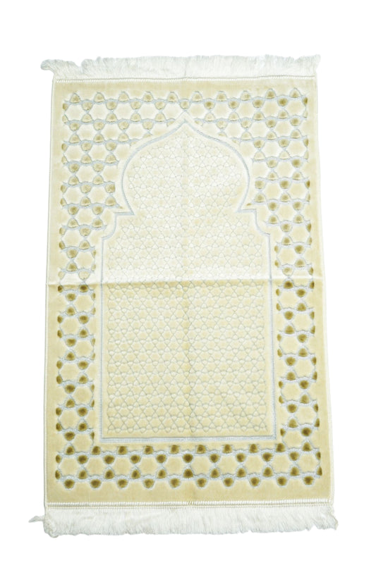 Soft Velvet Mirab Pattern Turkish Islamic Prayer Mat