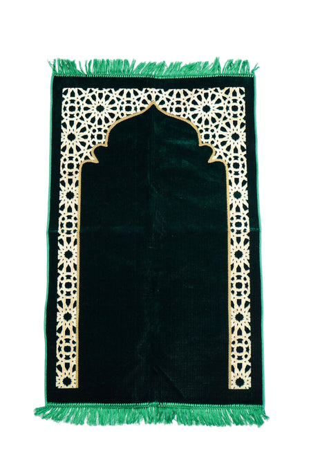 Soft Velvet Prayer Mat Janamaz Praying Carpet - almanaar Islamic Store