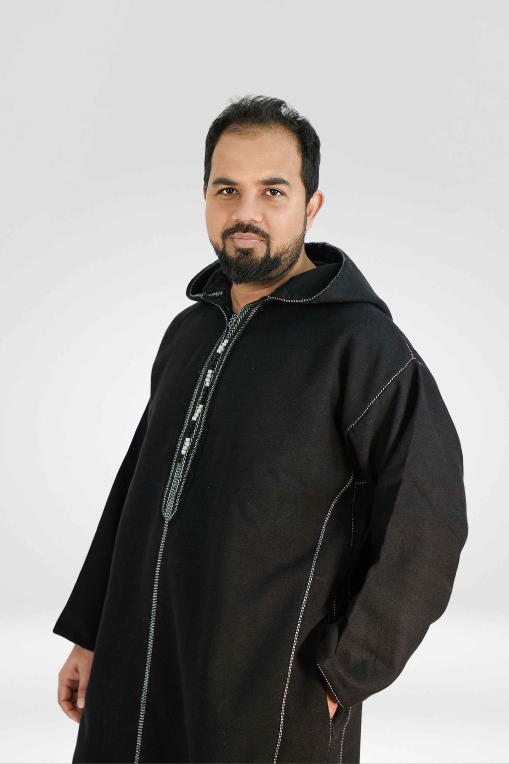 Premium Moroccan Double-Face Winter Thobe with Hood