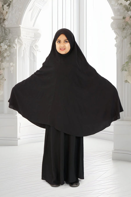 Girls Hajj & Umrah Abaya Black almanaar Islamic Store