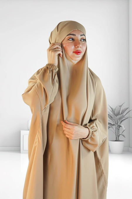 Premium Two Piece Jilbab Set Nude almanaar Islamic Store