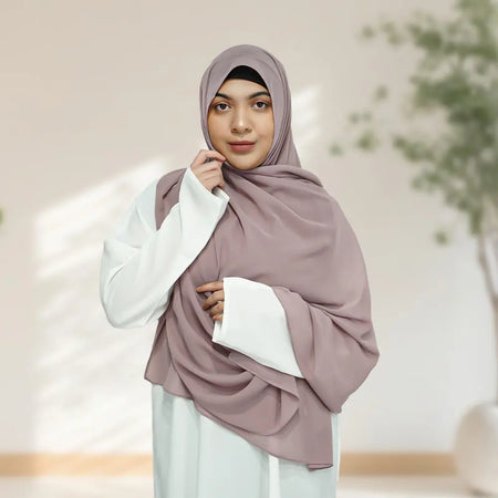 Maxi Chiffon Hijab - Orchid - almanaar Islamic Store