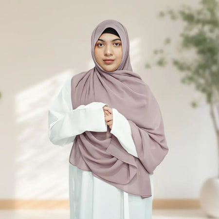 Maxi Chiffon Hijab - Orchid - almanaar Islamic Store