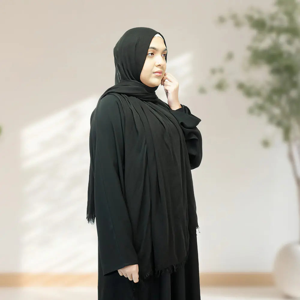 Rayon Hijab - Black - almanaar Islamic Store