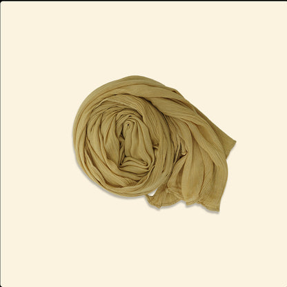 Premium Rayon Crinkle Hijab - Maxi Size - Mustard