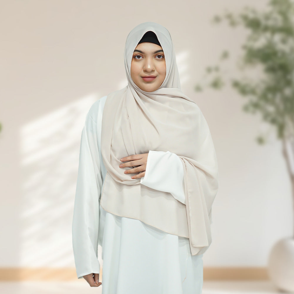 Maxi Chiffon Hijab - Nude - almanaar Islamic Store