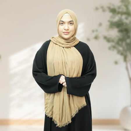 Rayon Hijab- Tan - almanaar Islamic Store