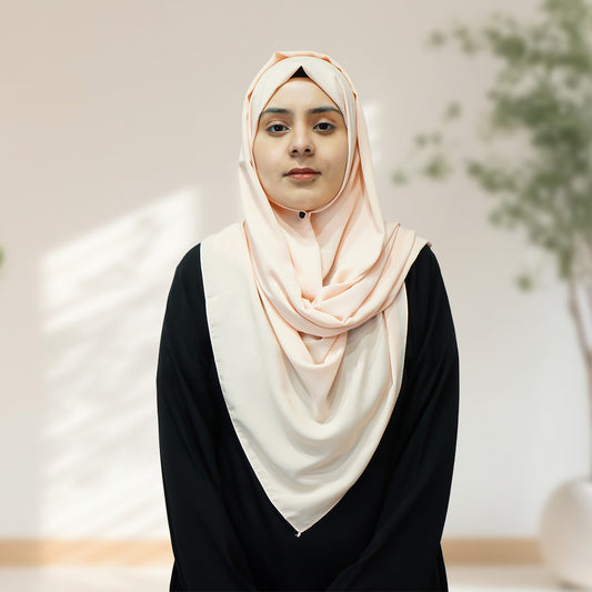 Premium Quality Madina Silk Plain Hijab - Cream
