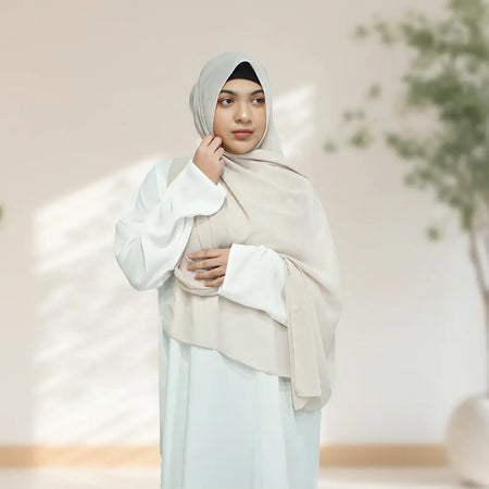 Maxi Chiffon Hijab - Nude - almanaar Islamic Store