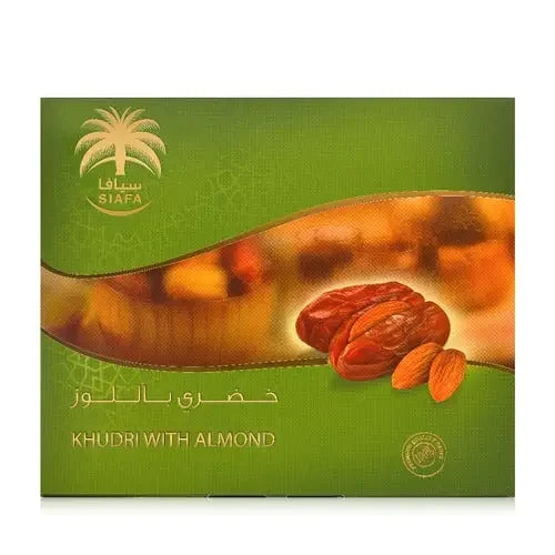 Siafa Khudri Dates with Almond – 300g (Product of Saudi Arabia) - almanaar Islamic Store