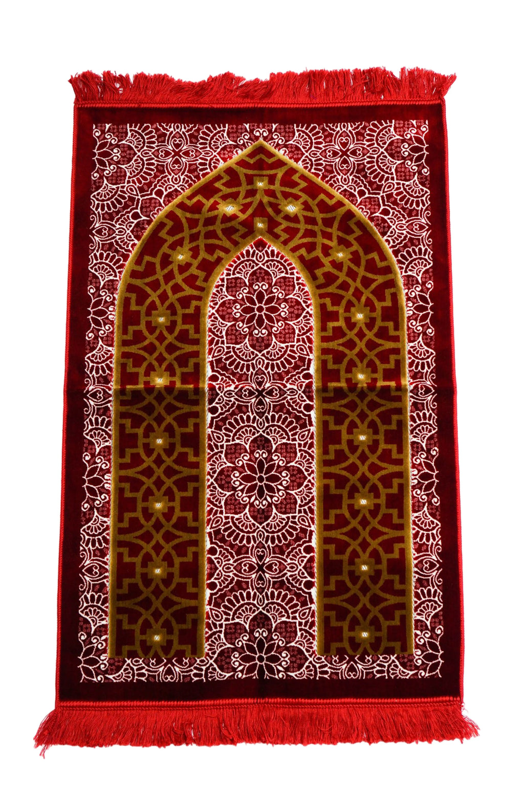 Turkish Luxury Velvet Soft Material Islamic Prayer Rug Janamaz - almanaar Islamic Store