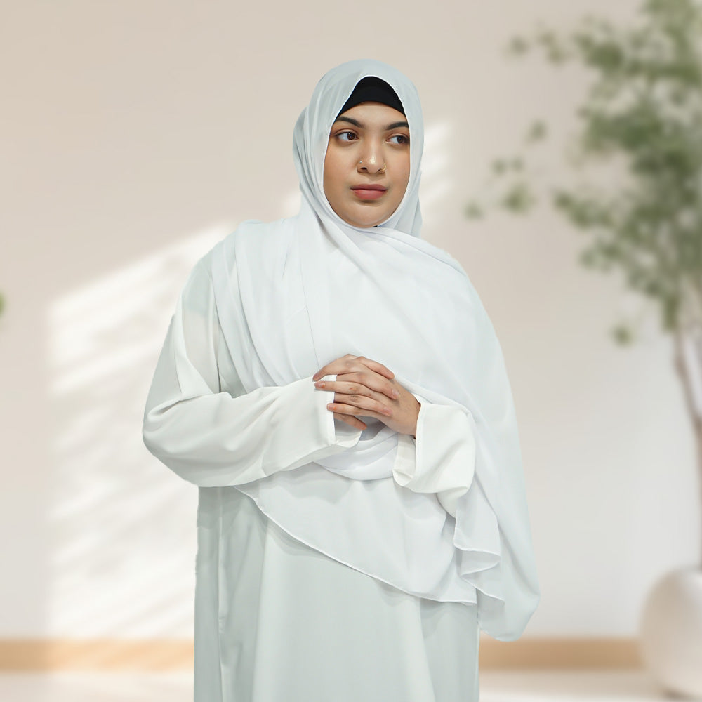 Maxi Chiffon Hijab - White