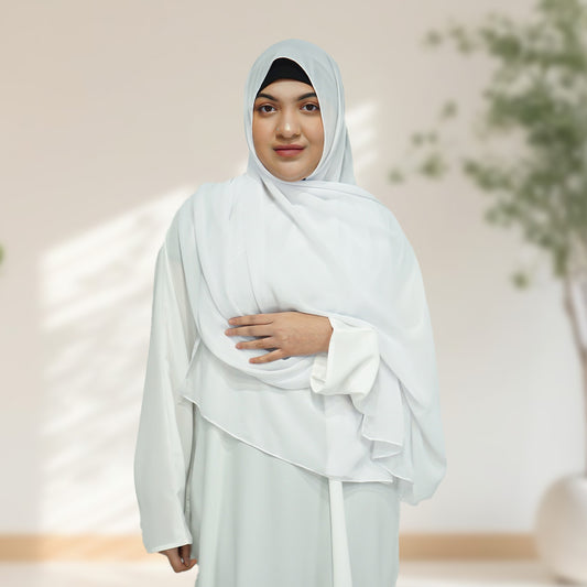Maxi Chiffon Hijab - White