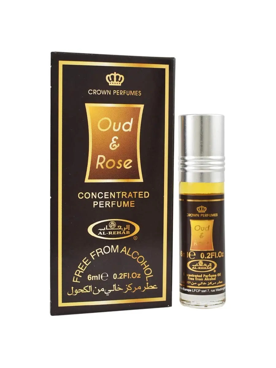 Oud & Rose Concentrated Perfume Oil 6ml Al Rehab - almanaar Islamic Store