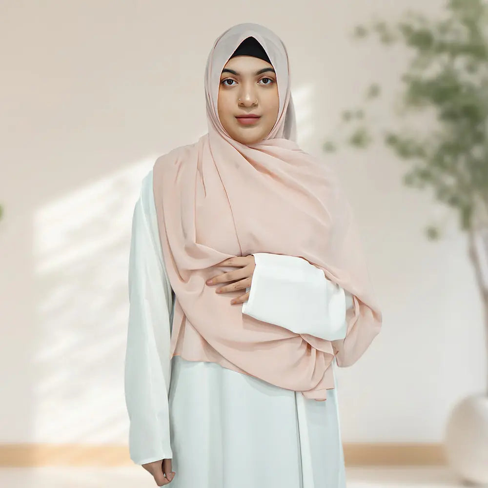 Maxi Chiffon Hijab - Soft Pink - almanaar Islamic Store