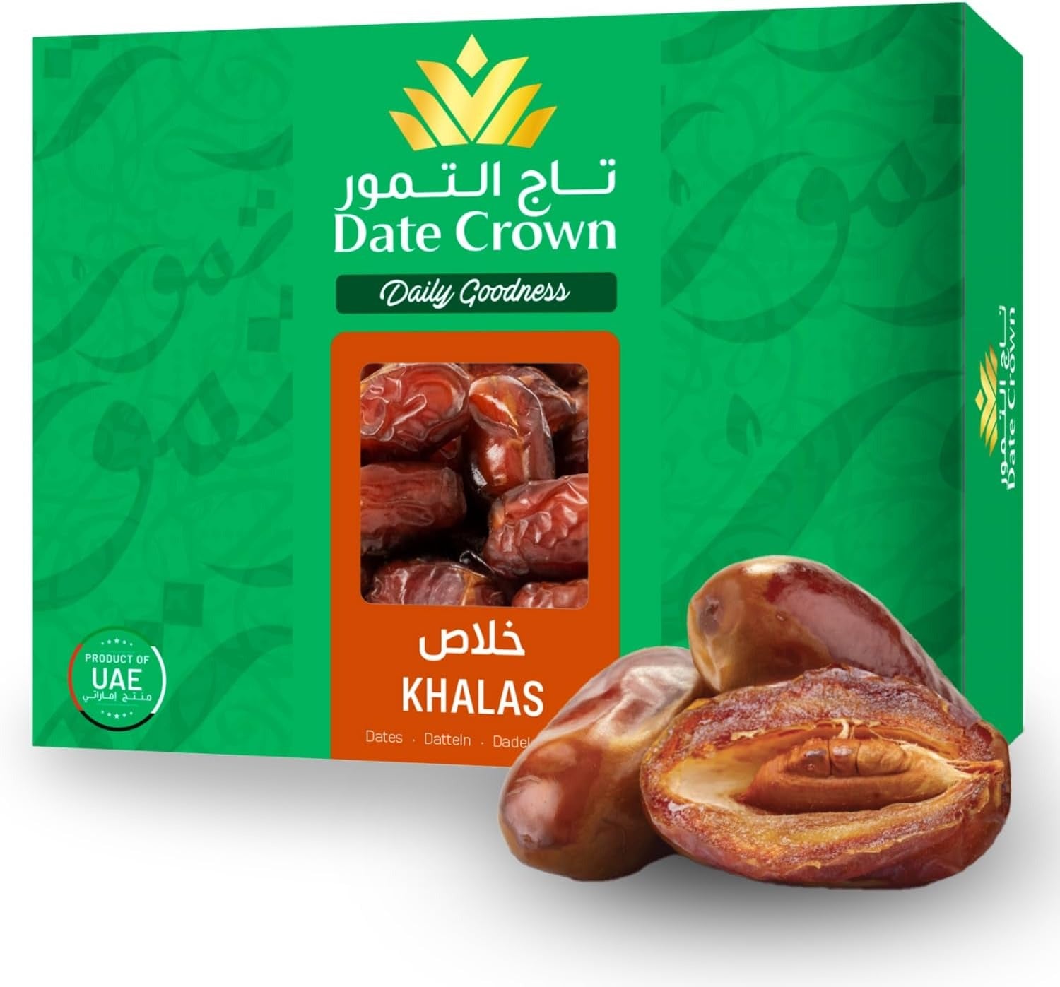 Date Crown Khalas Premium Emirates Dates 1Kg - almanaar Islamic Store