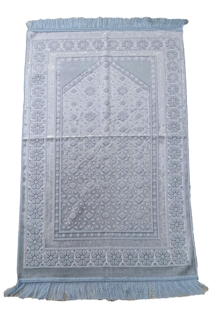 Luxury Velvet Islamic Prayer Rug Floral Stamp