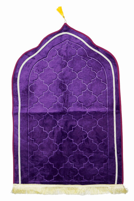 High Quality Mihrab Design Turkish islamic Prayer Mat with Tassel - almanaar Islamic Store