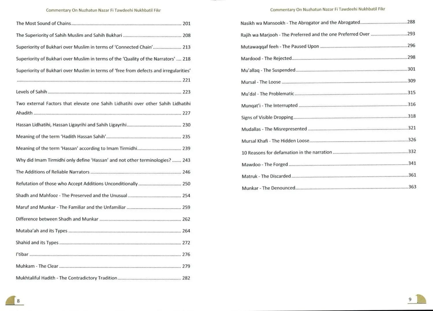 A Commentary On Nuzhatun Nazar Fi Tawdeehi Nukhbatil Fikr (2 volume Set)| Almanaar Islamic Store