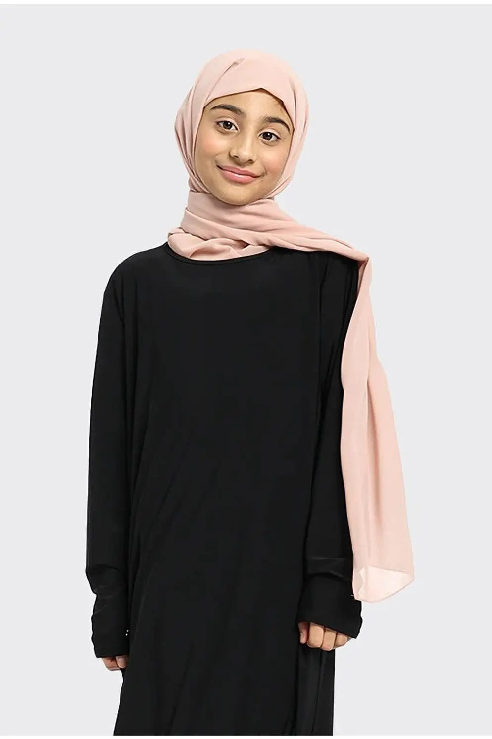 Plain Jersey Abaya Girls Black - almanaar Islamic Store