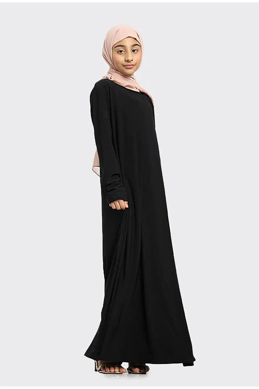 Plain Jersey Abaya Girls Black - almanaar Islamic Store