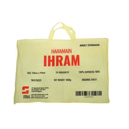 Haramain Ihram Towel 2pcs set- Super Soft Microfiber Material Adult Standard